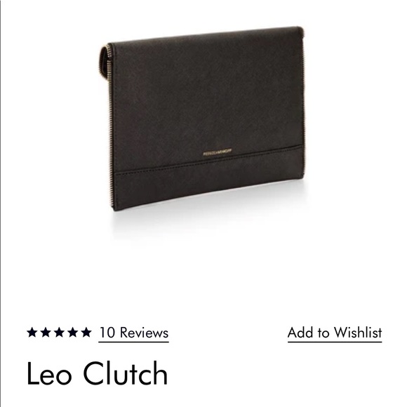 NWT Rebecca Minkoff Black Leo Clutch - Picture 3 of 4